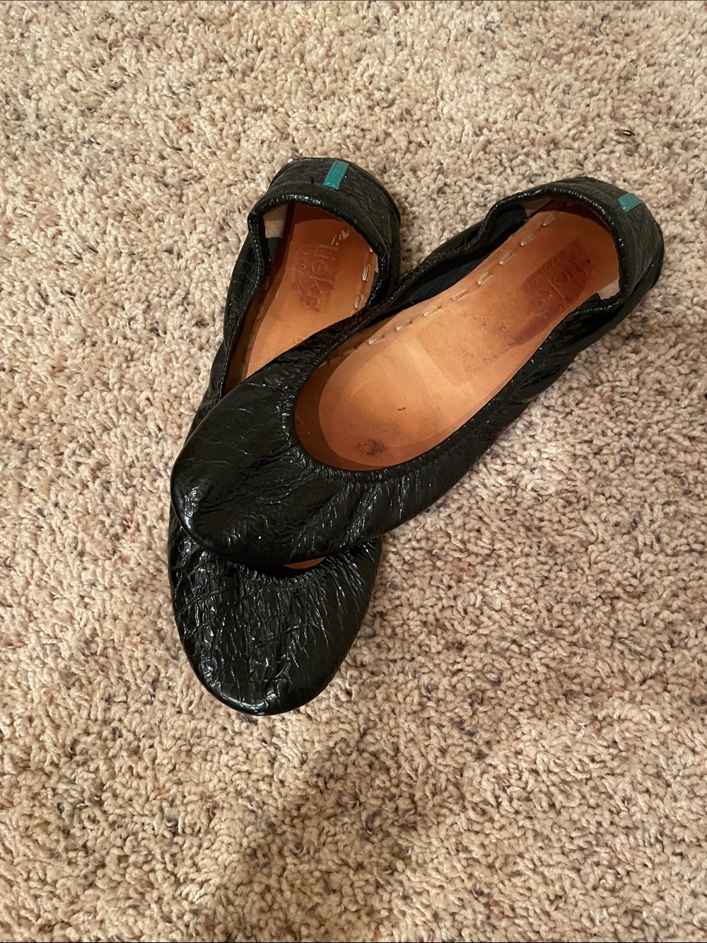 Tieks Black Women's Leather Ballet Flats - Foldable Comfort